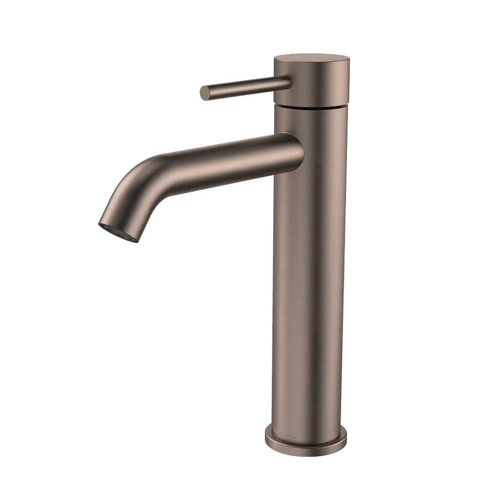 Caroma Liano II Mid Tower Basin Mixer Lead Free Brushed Bronze