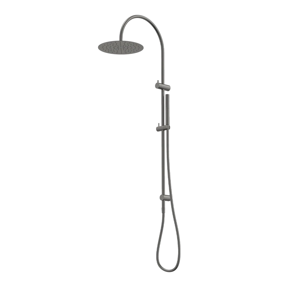 Caroma Liano II Rail Shower with Overhead Gunmetal - Image 3