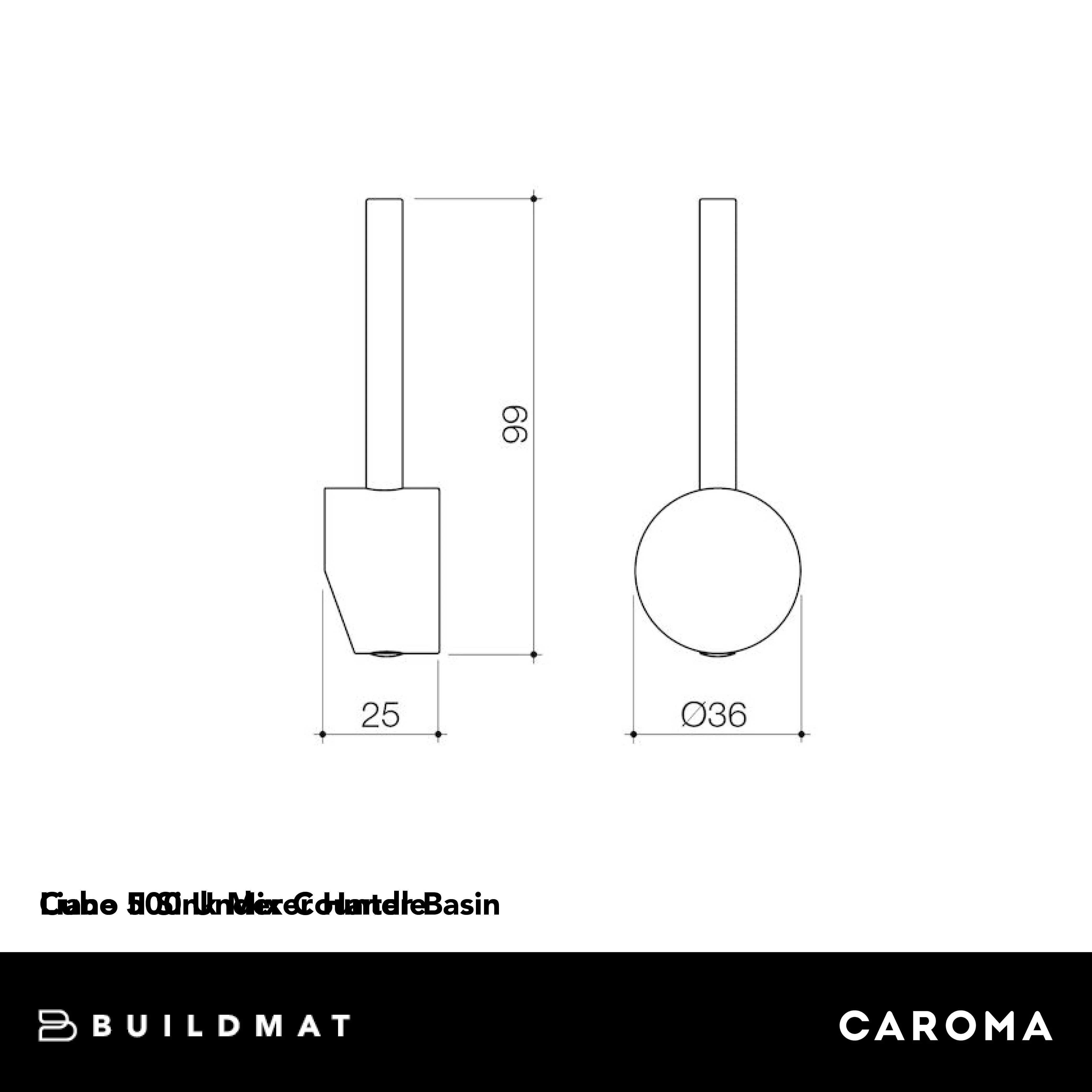 Caroma Liano II Sink Mixer Handle Matte Black - Image 4