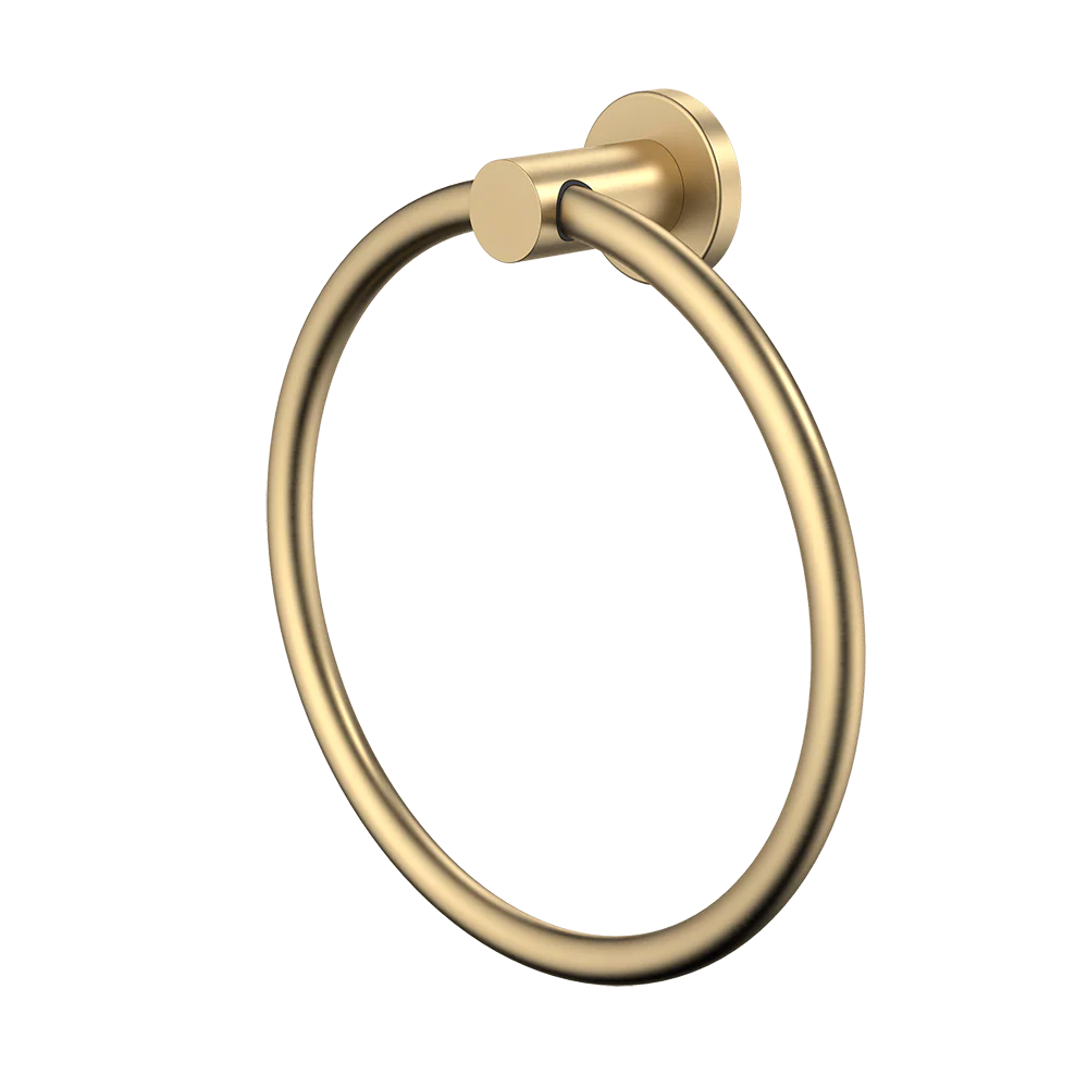 Caroma Liano II Towel Ring Brushed Brass - Image 3