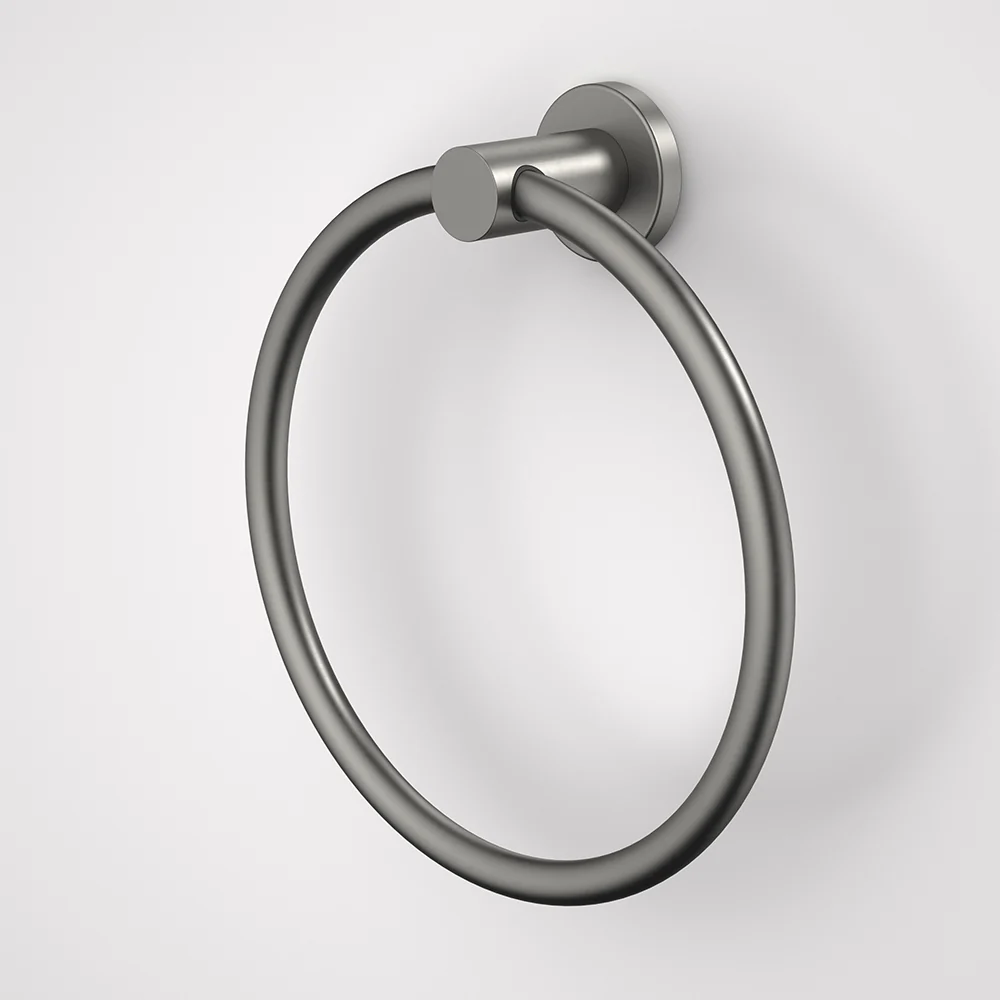 Caroma Liano II Towel Ring Gunmetal - Image 2