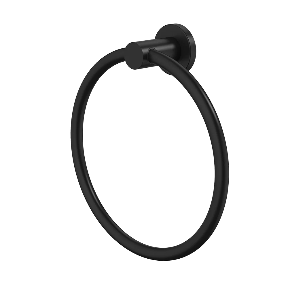 Caroma Liano II Towel Ring Matte Black - Image 3