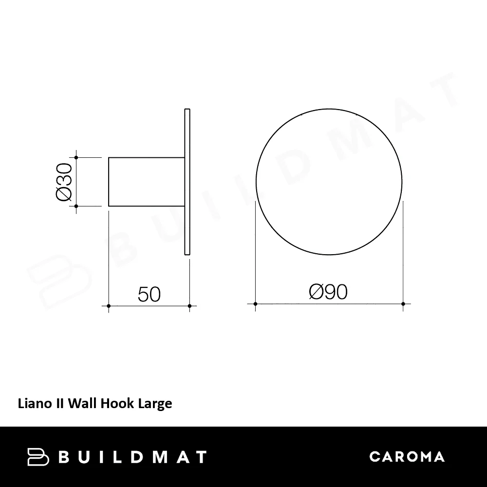 Caroma Liano II Wall Hook Large Brushed Bronze - Image 4