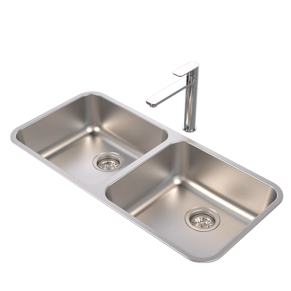 Caroma Luna Double Bowl Overmount and Undermount Sink