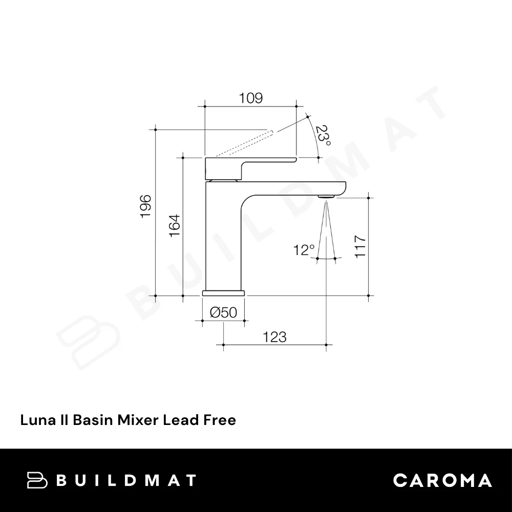 Caroma Luna II Basin Mixer Chrome Lead Free - Image 4