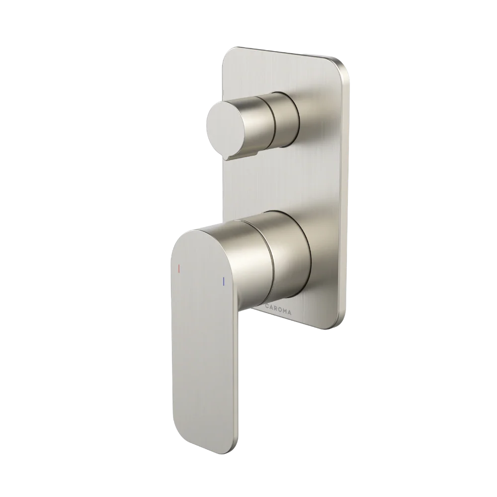 Caroma Luna II EasySwitch Bath/Shower Mixer with Diverter (Complete Kit) Brushed Nickel Lead Free - Image 3