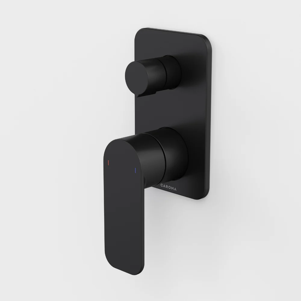 Caroma Luna II EasySwitch Bath/Shower Mixer with Diverter (Complete Kit) Satin Black Lead Free - Image 2