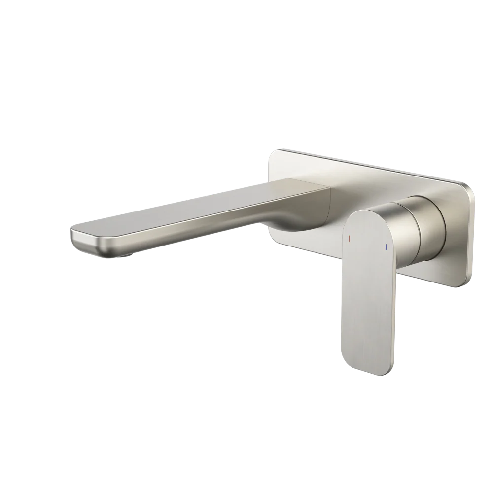 Caroma Luna II EasySwitch Wall Basin/Bath Mixer 180mm (Complete Kit) Brushed Nickel Lead Free - Image 3
