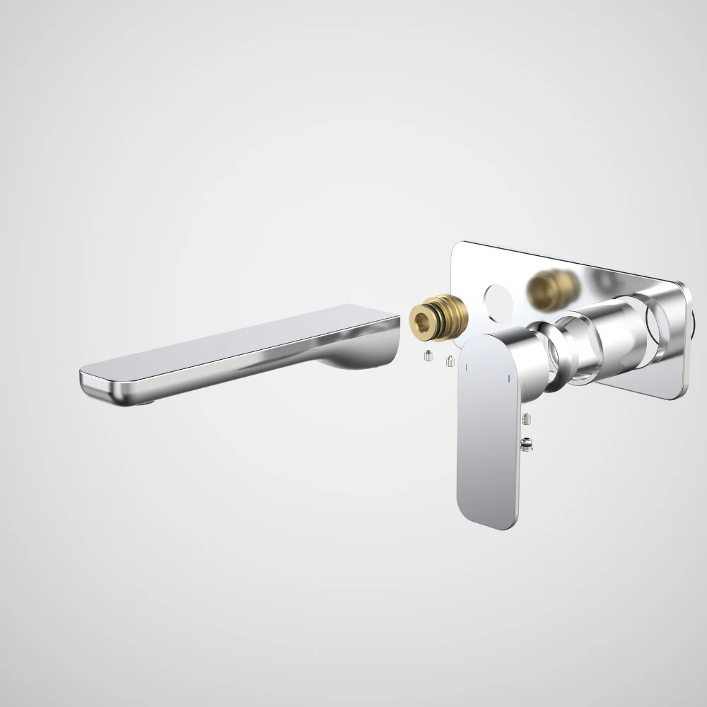 Caroma Luna II EasySwitch Wall Basin/Bath Mixer 180mm (Trim Kit Only) Chrome - Image 2