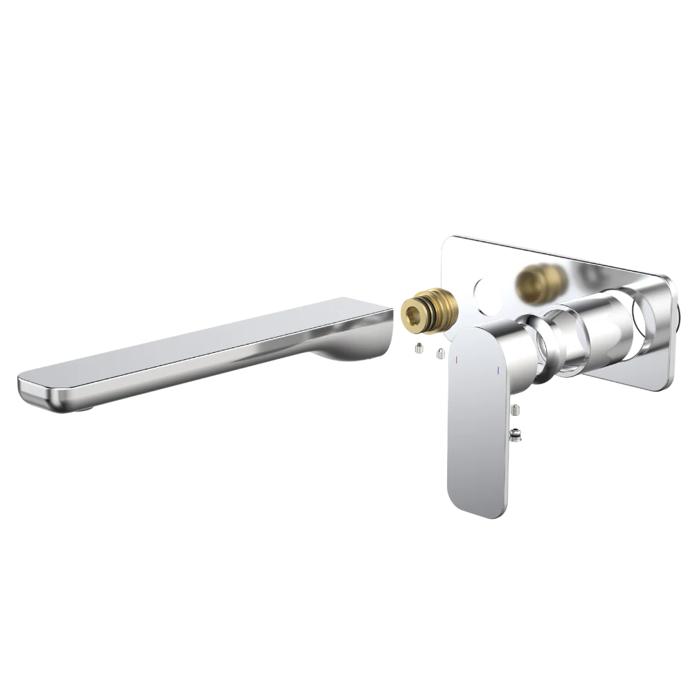 Caroma Luna II EasySwitch Wall Basin/Bath Mixer 220mm (Trim Kit Only) Chrome
