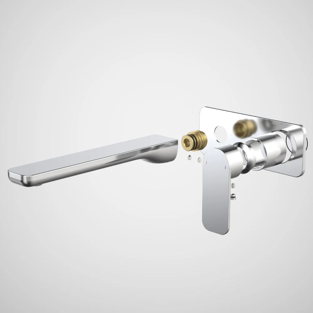 Caroma Luna II EasySwitch Wall Basin/Bath Mixer 220mm (Trim Kit Only) Chrome - Image 2