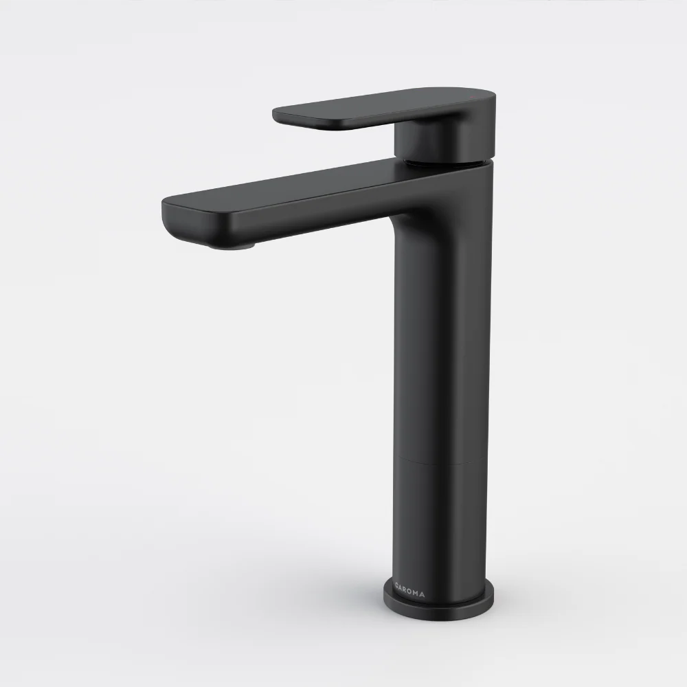Caroma Luna II Mid Basin Mixer Satin Black Lead Free - Image 2
