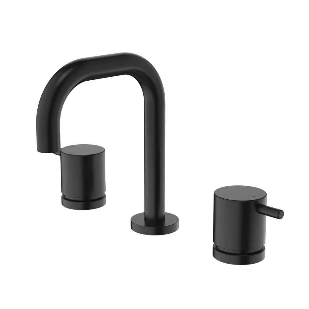Caroma Luna Lever Basin Set Lead Free Satin Black - Image 3