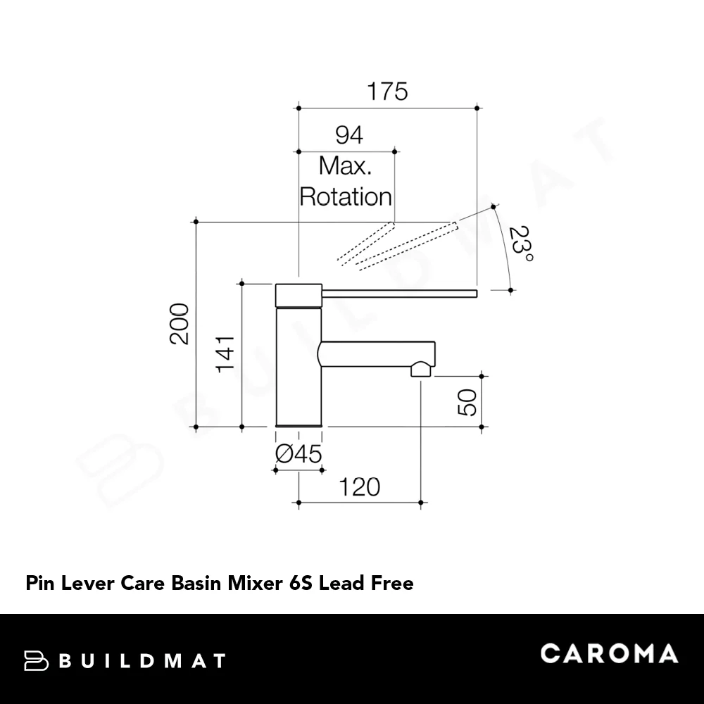 Caroma Pin Care Basin Mixer 2L Chrome - Image 4