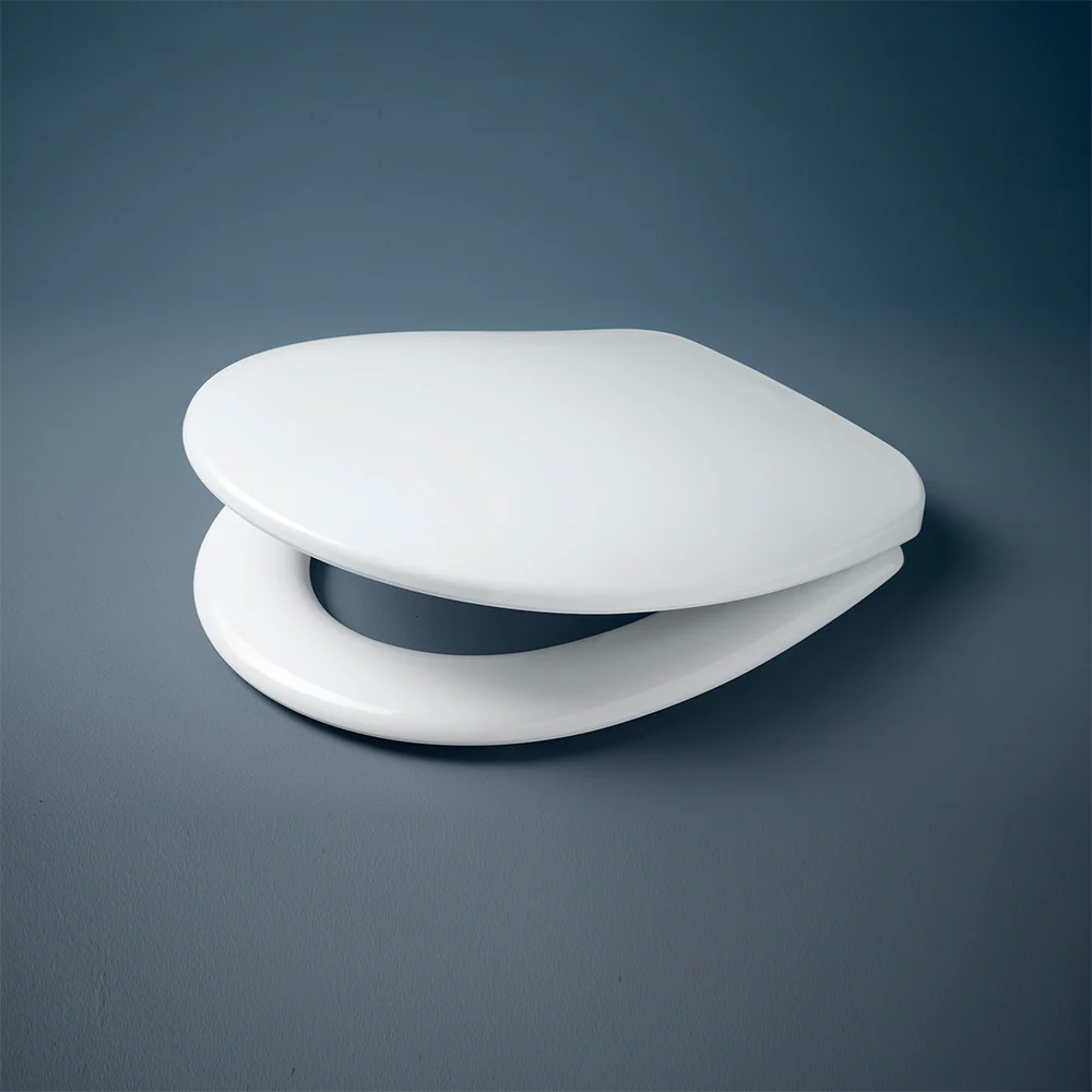 Caroma Profile Soft Close Seat Chrome Hinge with GermGard® White - Image 2