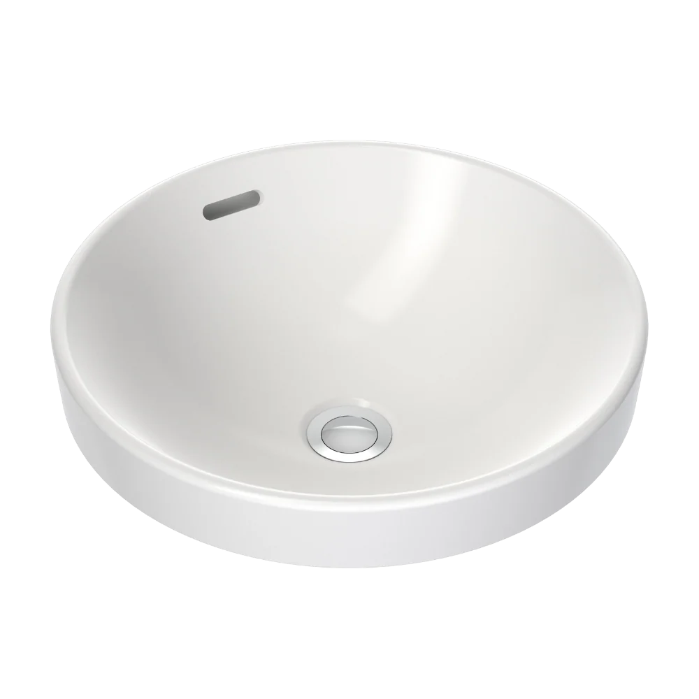 Caroma Round Inset Basin 400mm (No Tap Hole) White