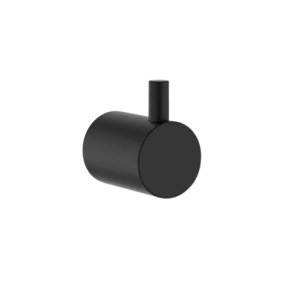 Caroma Round Robe Hook Matte Black