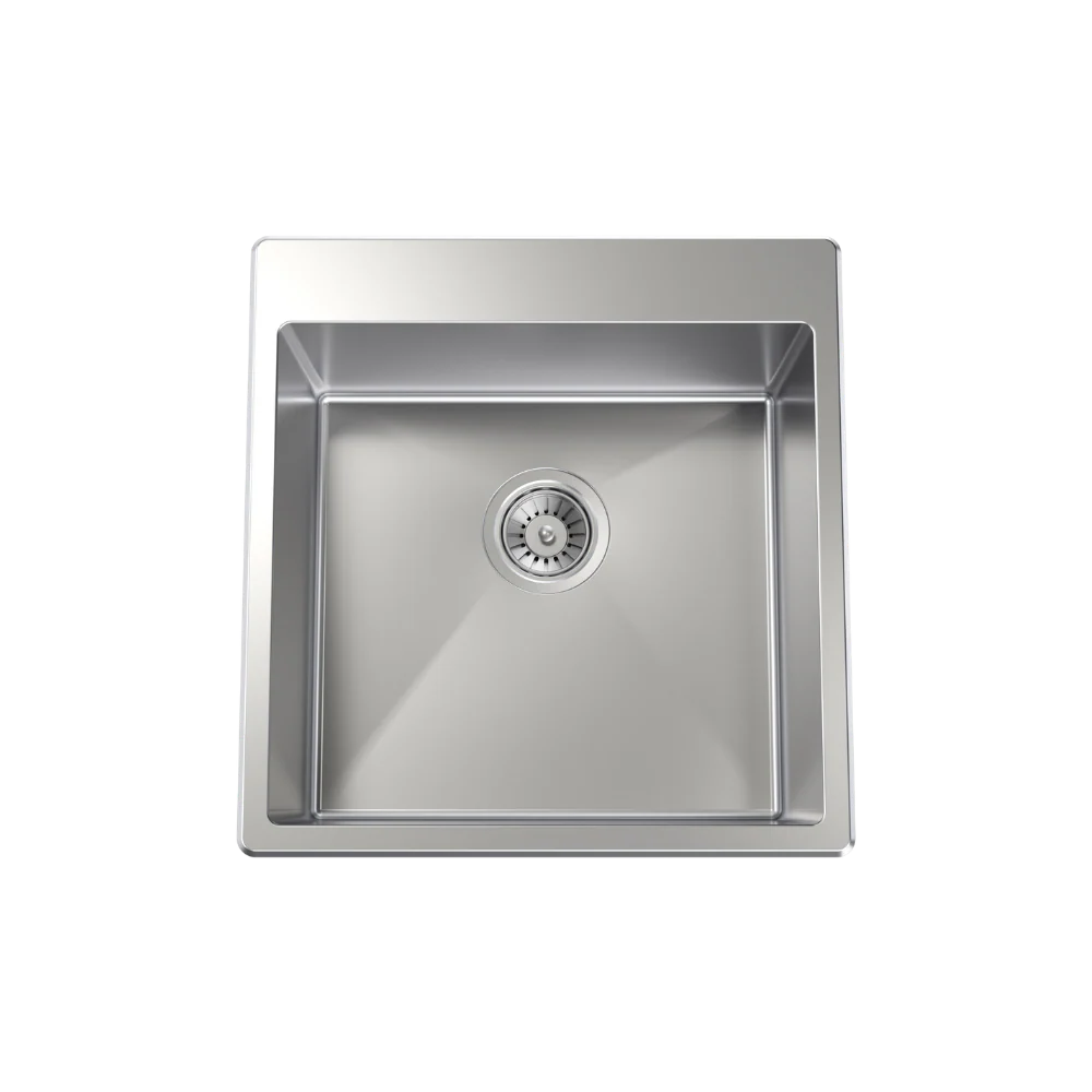 Caroma Square 35L Laundry Sink No Taphole Stainless Steel - Image 3
