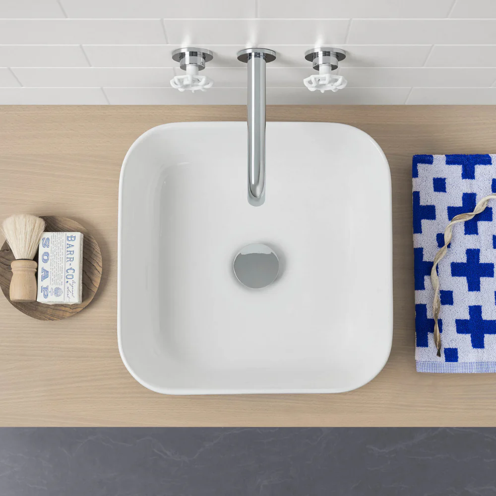 Caroma Tribute 390mm Square Above Counter Basin White - Image 2