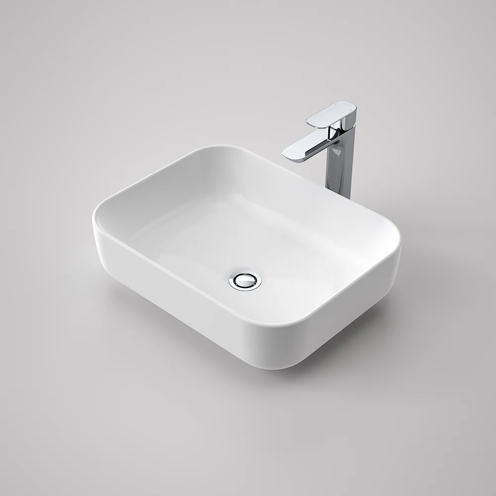 Caroma Tribute 600mm Rectangle Above Counter Basin White - Image 2