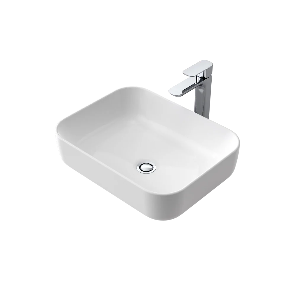 Caroma Tribute 600mm Rectangle Above Counter Basin White - Image 4