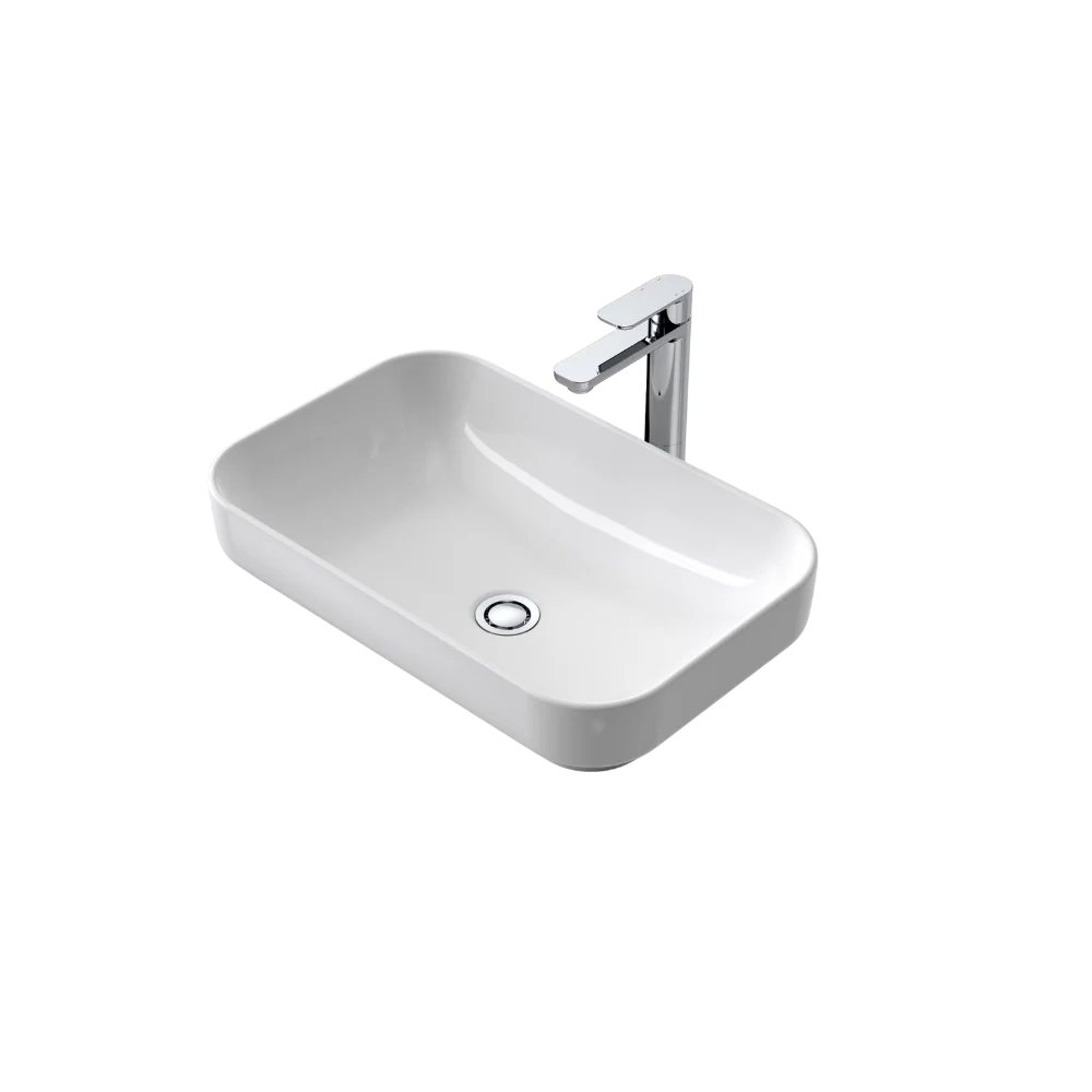 Caroma Tribute Rectangle 530mm Inset Basin (No Tap Hole) White - Image 3