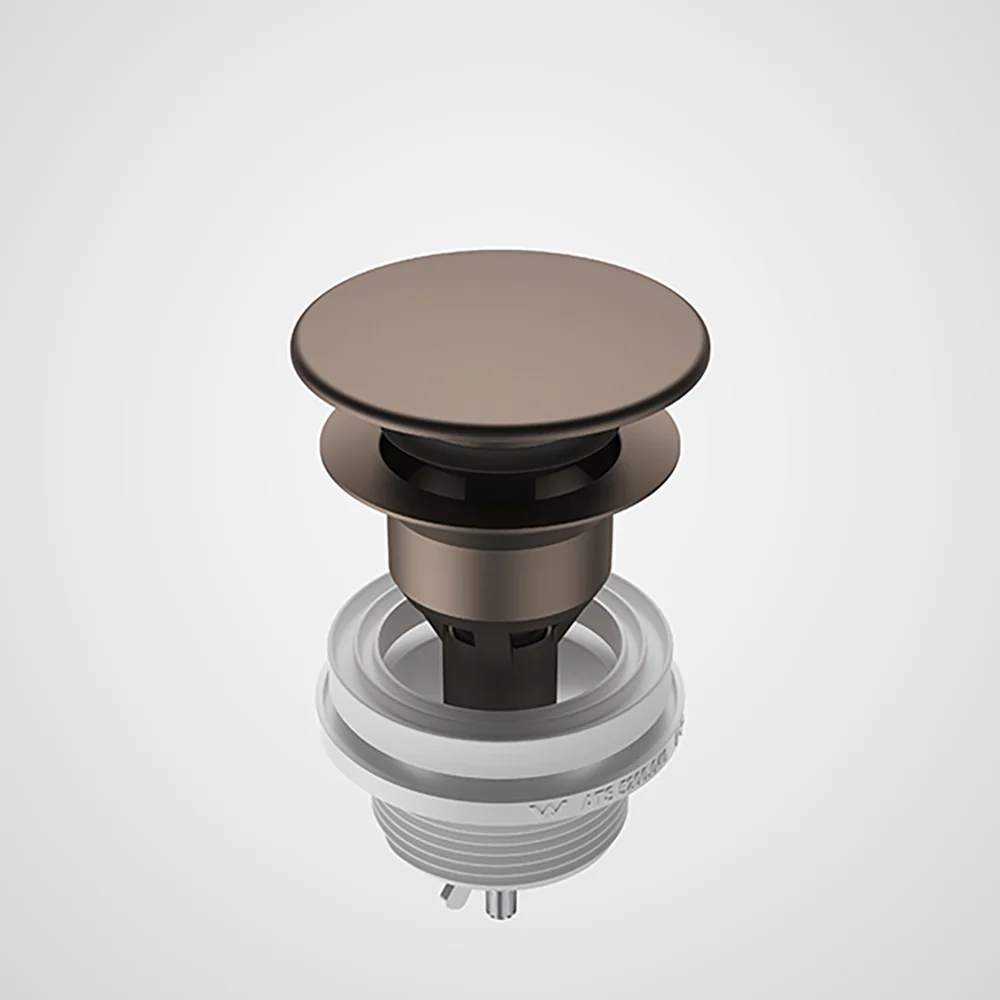 Caroma Urbane II Basin Dome Pop-Up Plug & Waste Brushed Bronze - Image 2