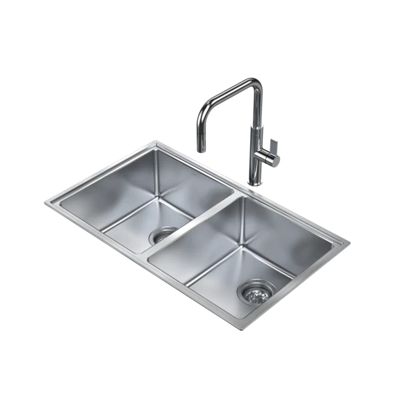 Caroma Urbane II Double Bowl Sink Stainless Steel
