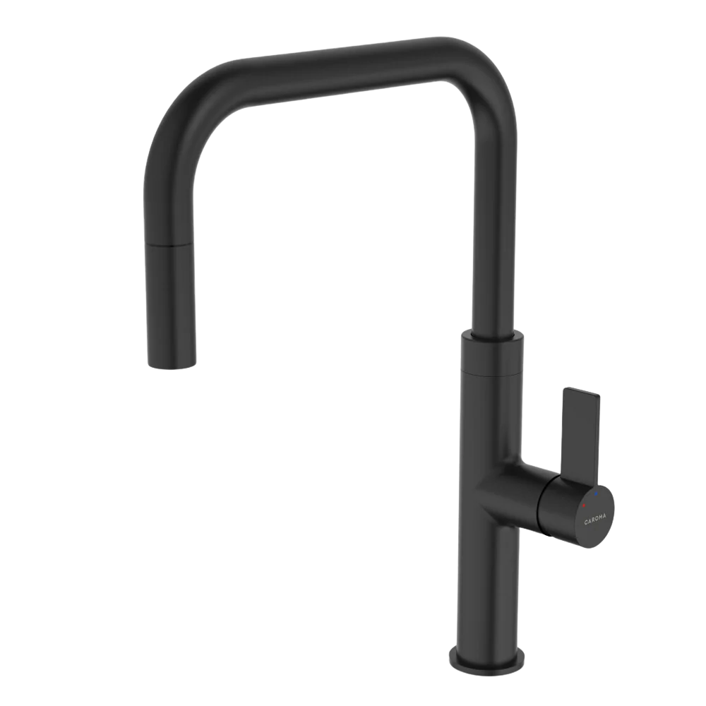 Caroma Urbane II Pull Out Sink Mixer Matte Black Lead Free