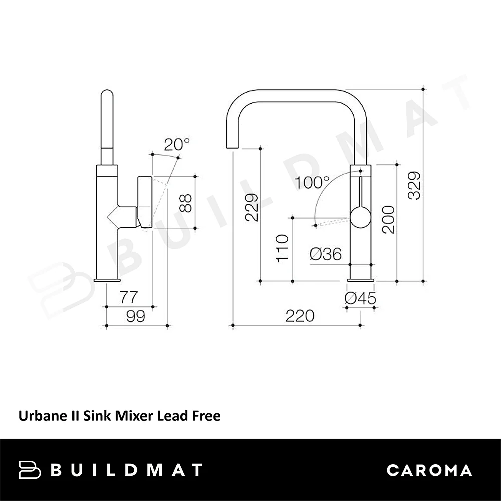 Caroma Urbane II Sink Mixer Lead Free Chrome - Image 4