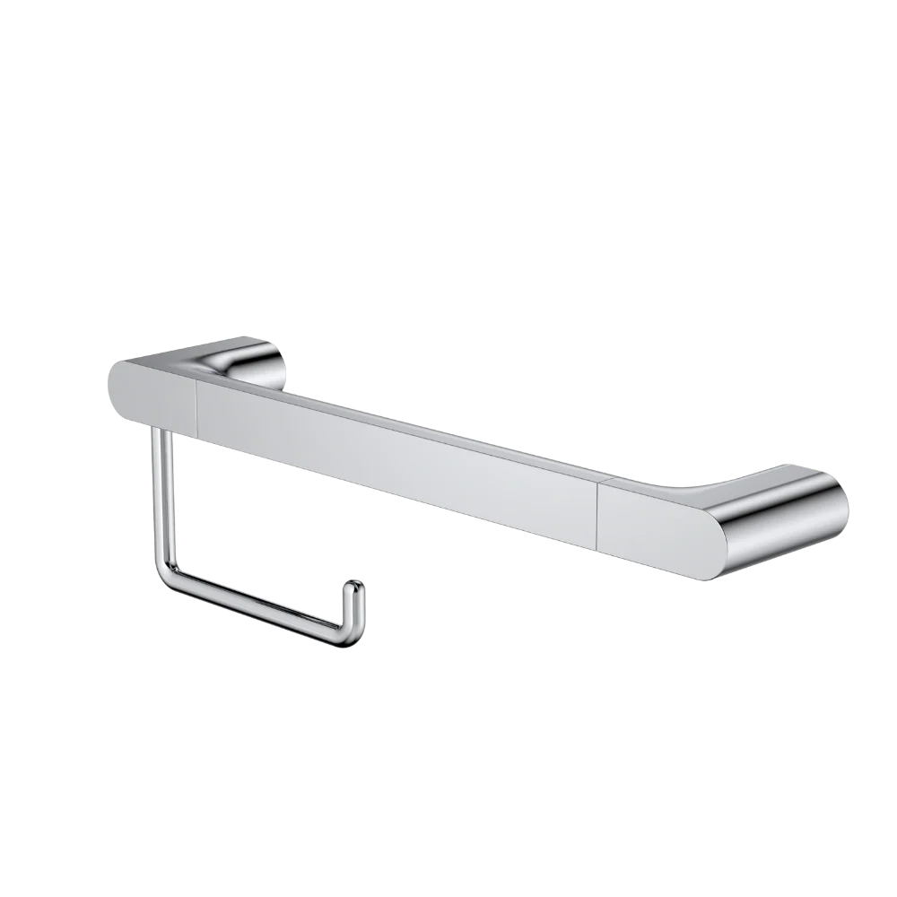 Caroma Urbane II Universal Rail 400mm Toilet Roll Holder Set Chrome - Image 3