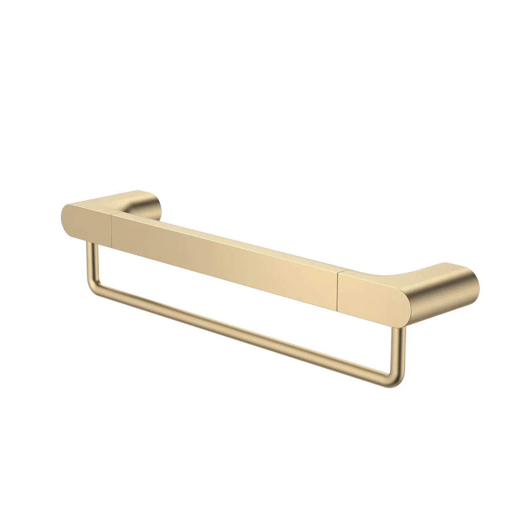 Caroma Urbane II Universal Towel Rail 400mm Set Brushed Brass - Image 3
