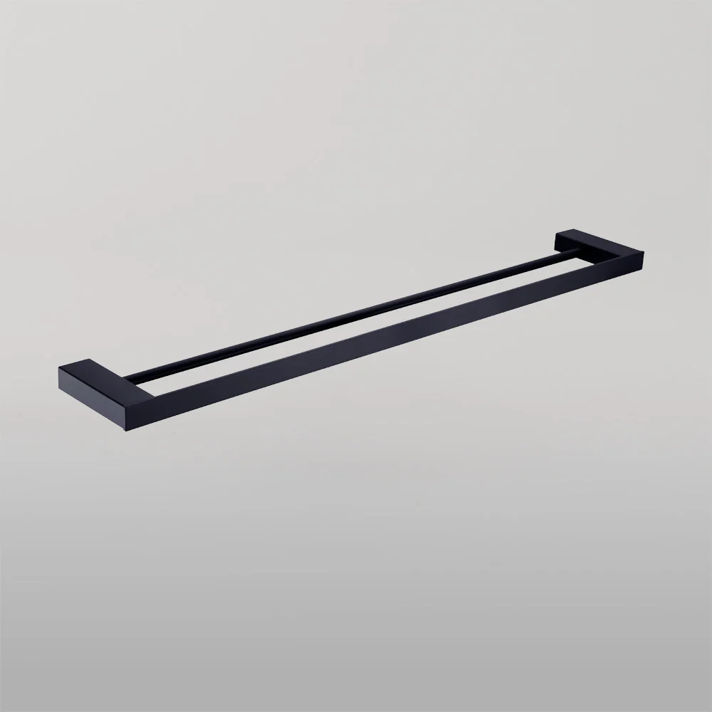 Nero Celia Double Towel Rail 800mm Matte Black - Image 2