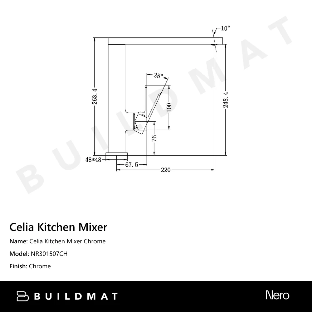 Nero Celia Kitchen Mixer Chrome - Image 4