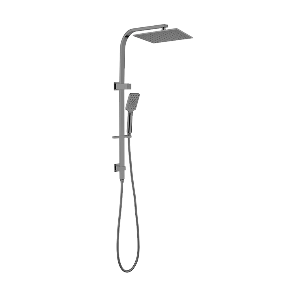 Nero Celia Twin Shower Set Square Head Brushed Gunmetal