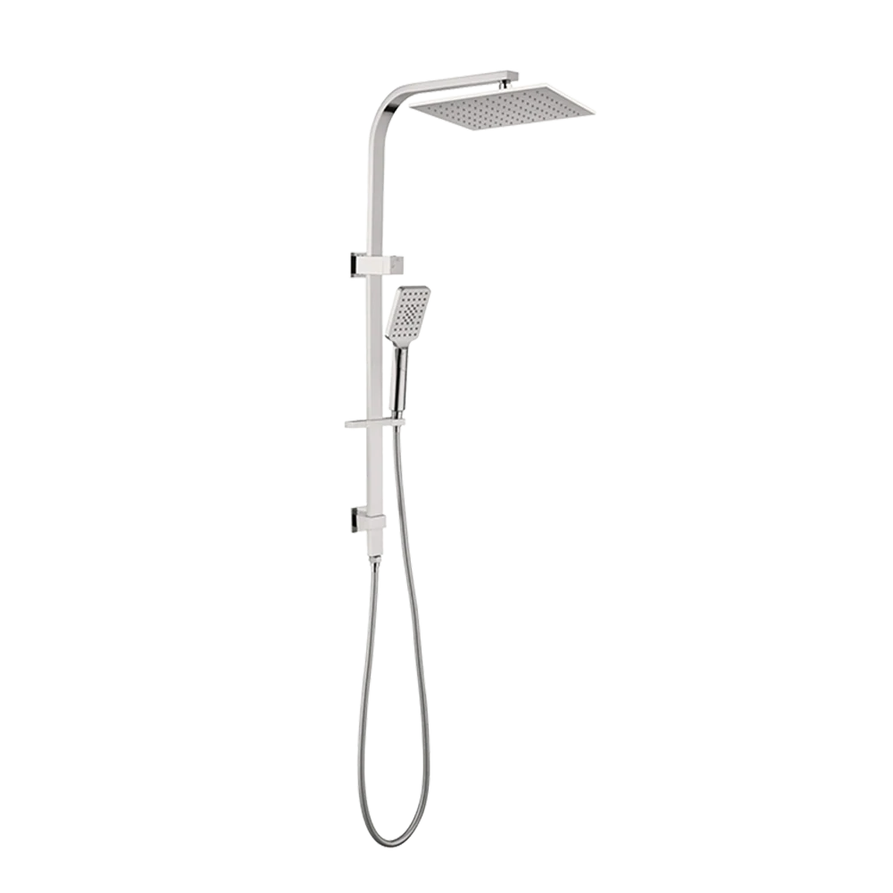 Nero Celia Twin Shower Set Square Head Brushed Nickel