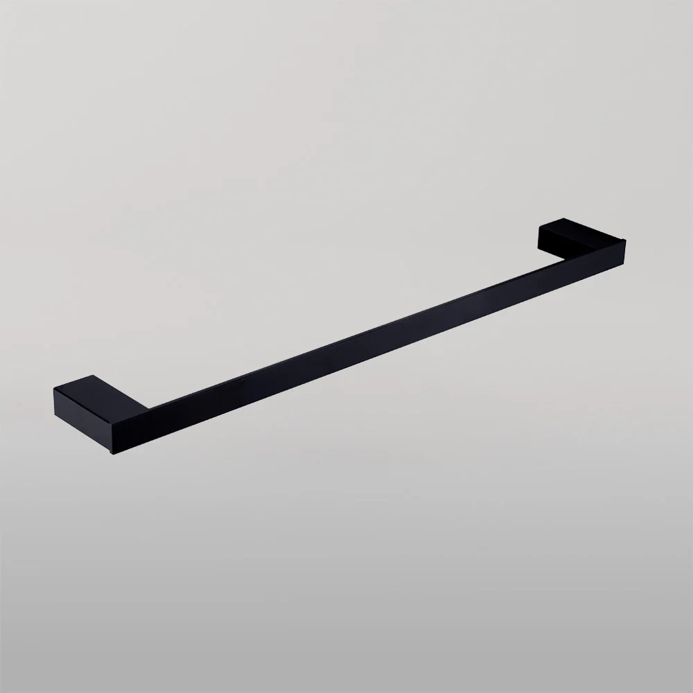 Nero Celia Single Towel Rail 800mm Matte Black - Image 2