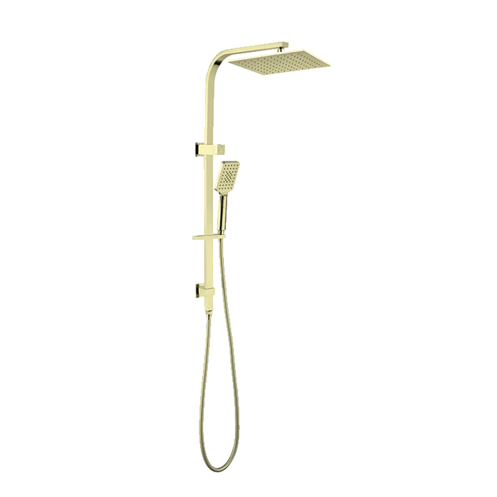 Nero Celia Twin Shower Set Square Head Brushed Gold