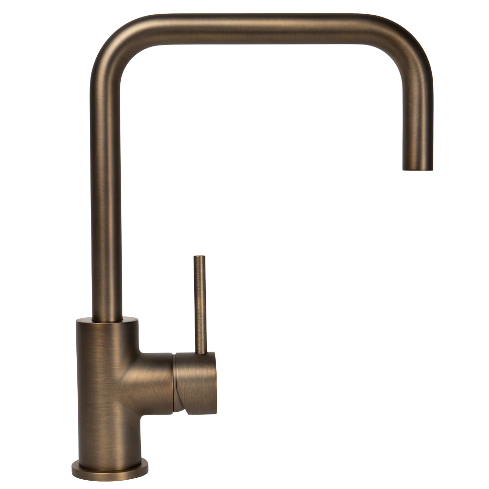 Alma Charlotte Brushed Vintage Antique Brass Square Mixer