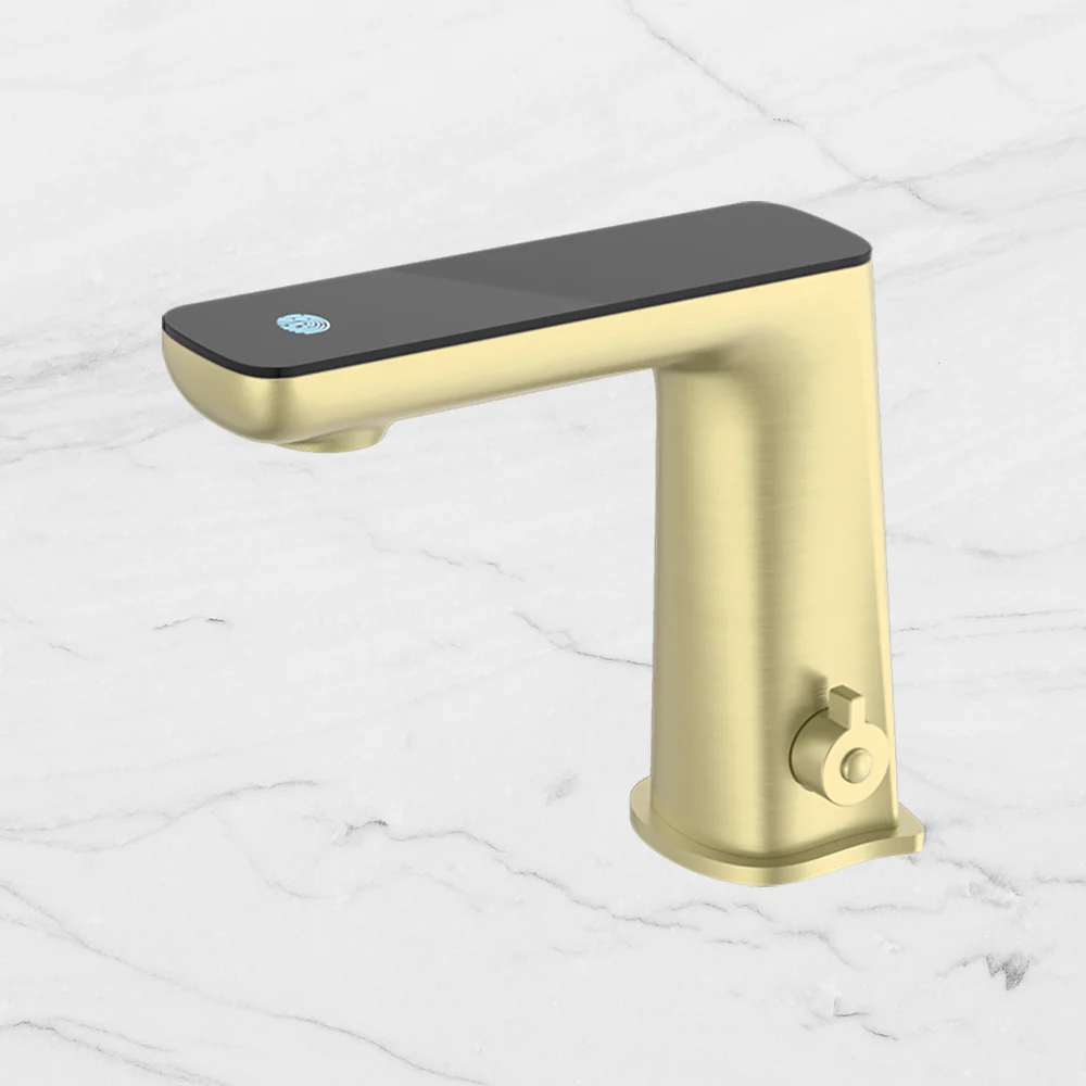 Nero Claudia Sensor Mixer with Black Top Display Brushed Gold - Image 2