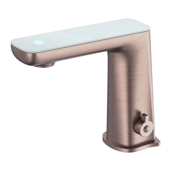 Nero Claudia Sensor Mixer With White Top Display Brushed Bronze
