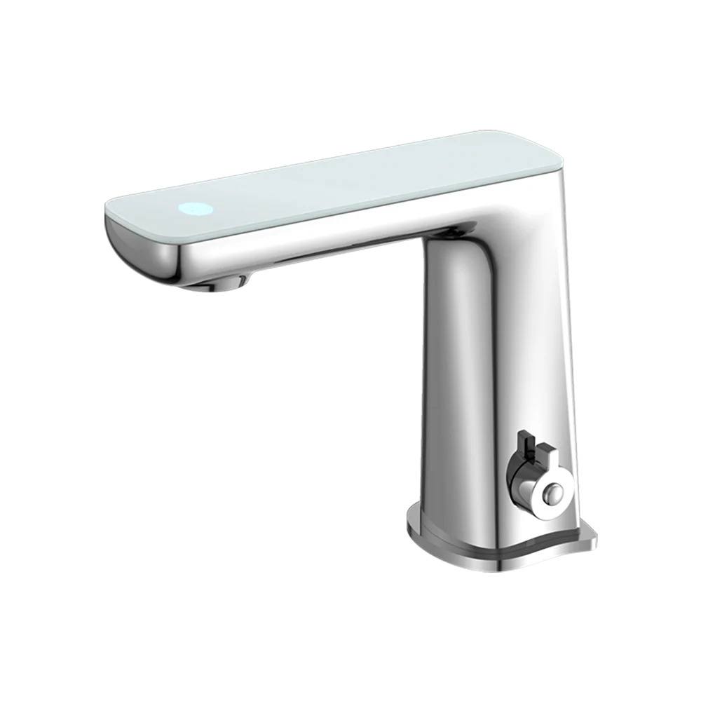 Nero Claudia Sensor Mixer with White Top Display Chrome