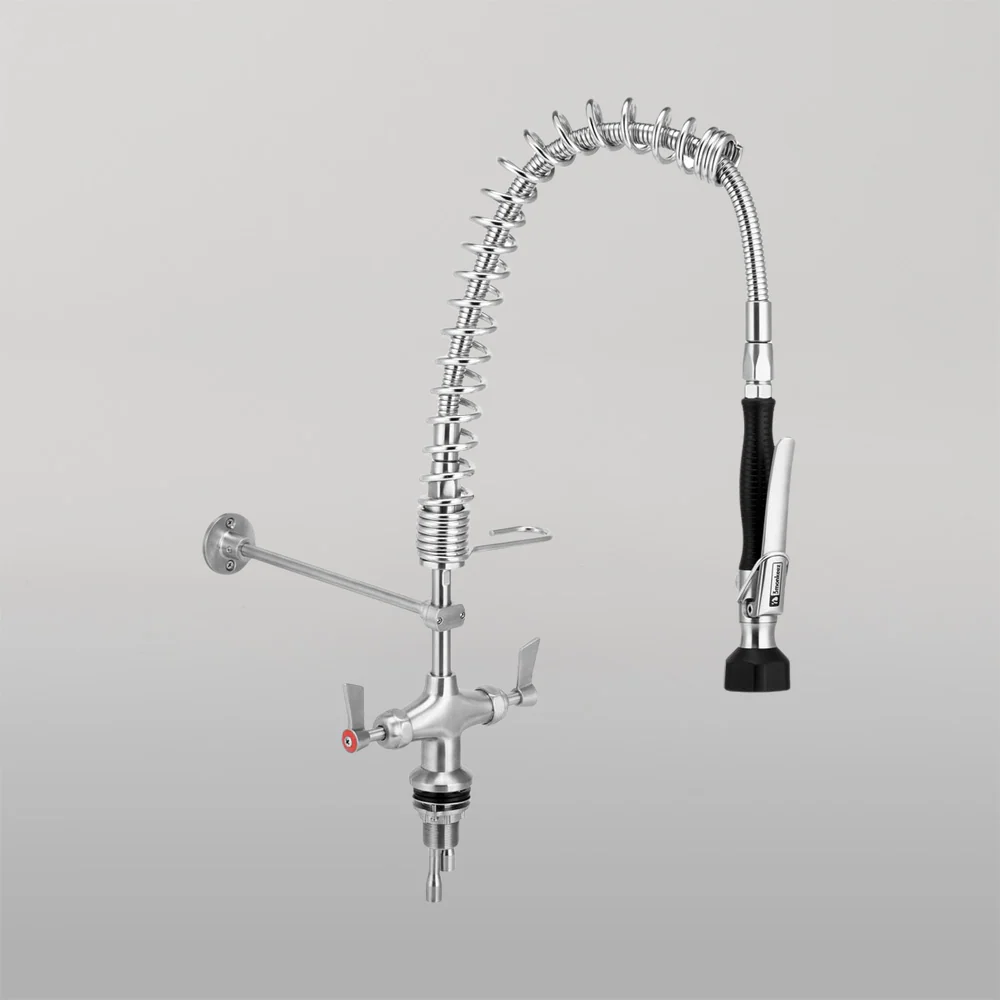 3monkeez Compact Stainless Steel Dual Hob Mounted Pre Rinse Unit - Image 2
