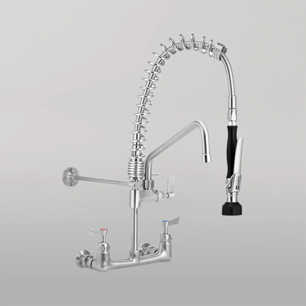 3monkeez Compact Stainless Steel Exposed Wall Mounted Pre Rinse Unit With 12-inch Pot Filler - Image 2