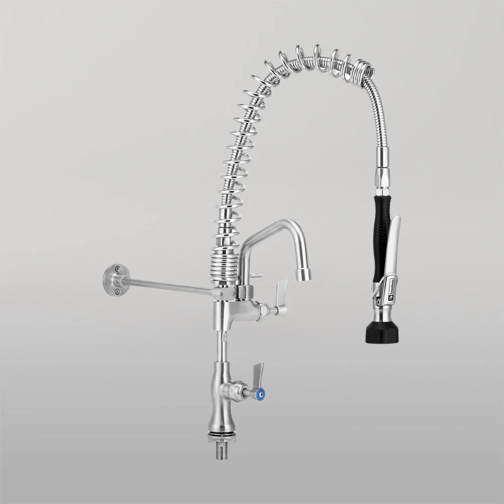 3monkeez Compact Stainless Steel Single Bench Mount Pre-Rinse with 6-inch Pot Filler - Image 2