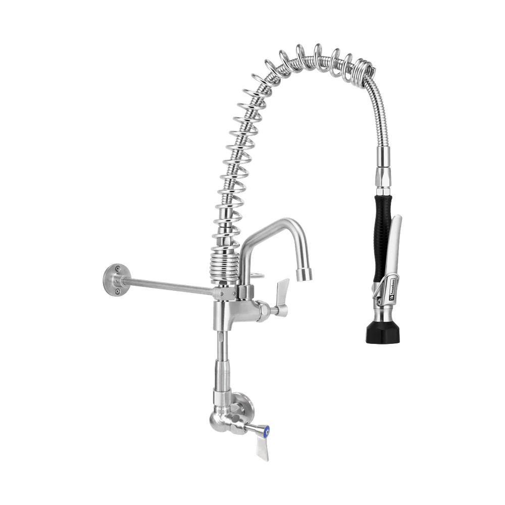 3monkeez Compact Stainless Steel Single Wall Mount Pre-Rinse with 6-inch Pot Filler - Image 4