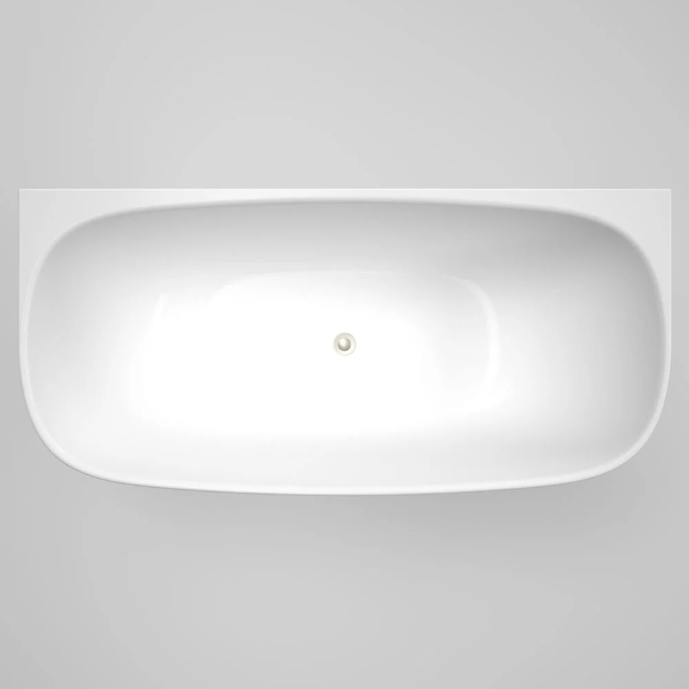 Caroma Contura II 1700 Back To Wall Freestanding Bath White - Image 2
