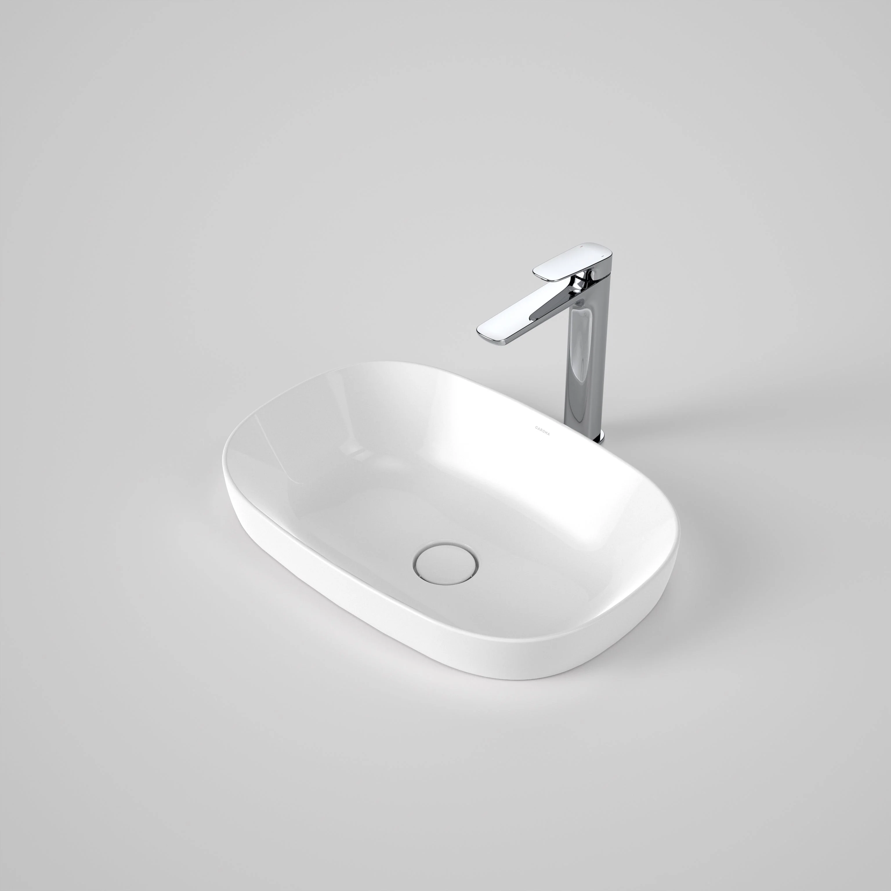 Caroma Contura II 530mm Inset Basin White - Image 2