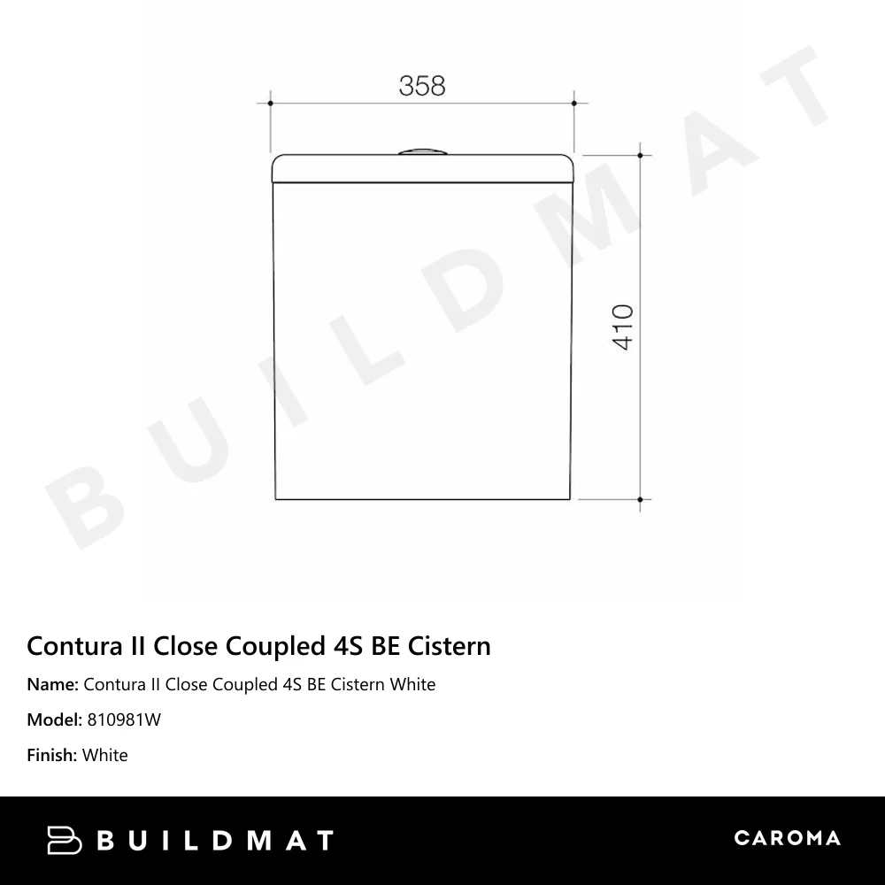 Caroma Contura II Close Coupled 4S BE Cistern White - Image 4