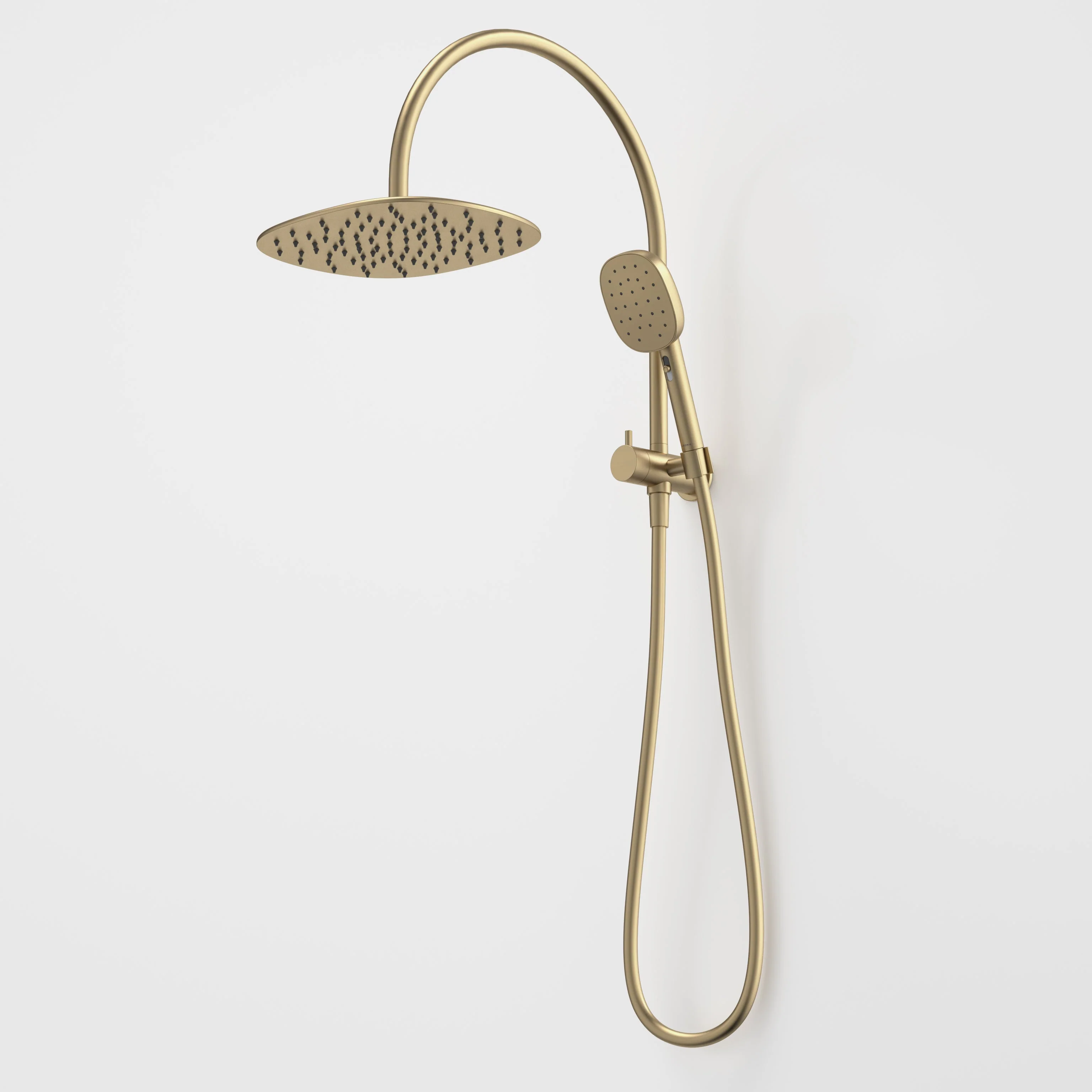 Caroma Contura II Compact Twin Shower Brushed Brass - Image 2